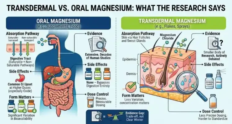 Transdermal vs. Oral Magnesium Chart